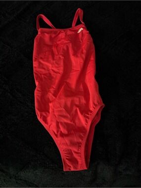 NWT ADIDAS Performance Swim Racer Back Bathing Suit Red Sz 22 XS $70
